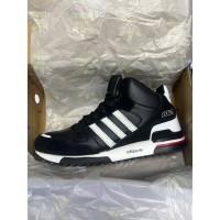 Adidas ZX 750 High Black с мехом